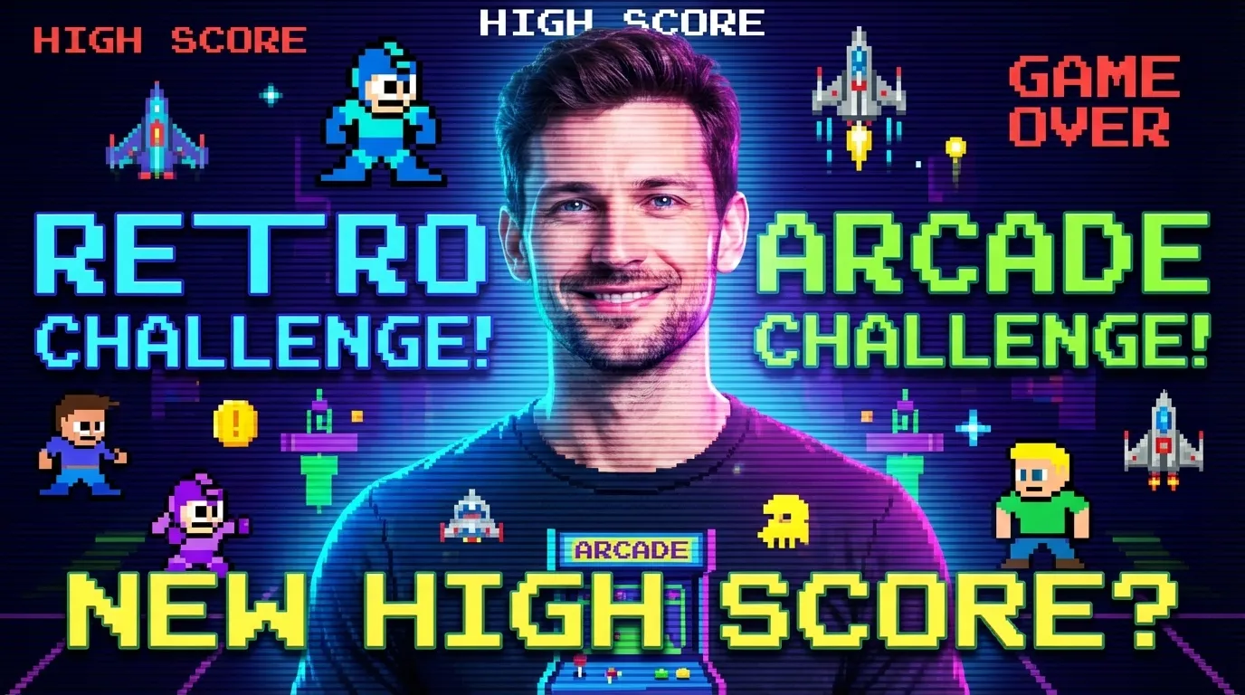 kids thumbnail example in the Retro pixel art style