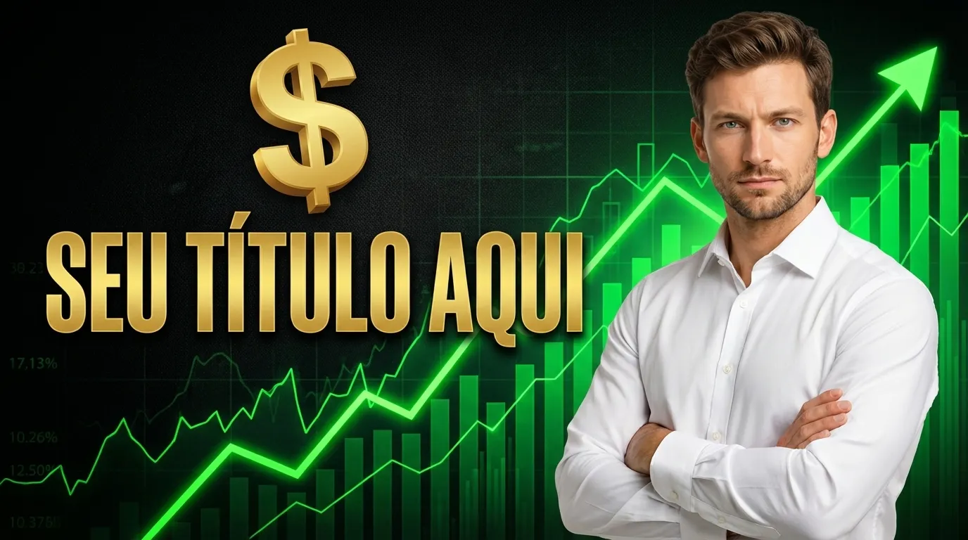 Exemplo de thumbnail de finanças no estilo Crescimento financeiro