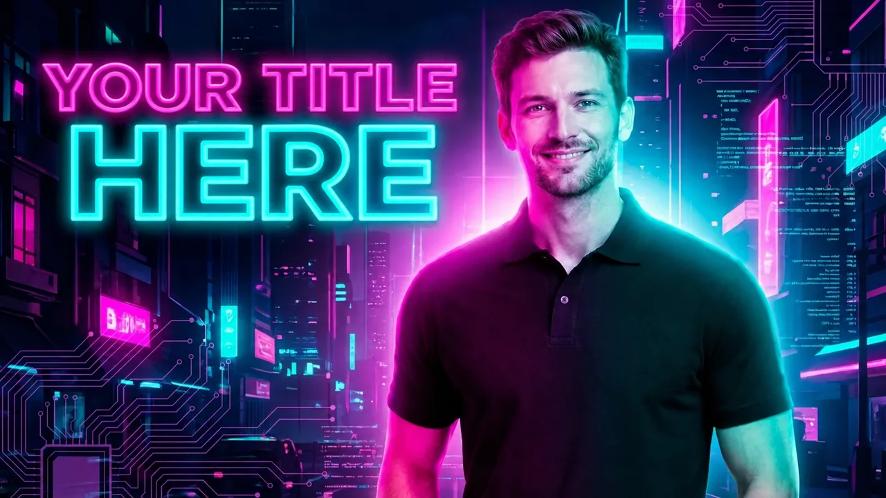 Thumbnail style neon glow