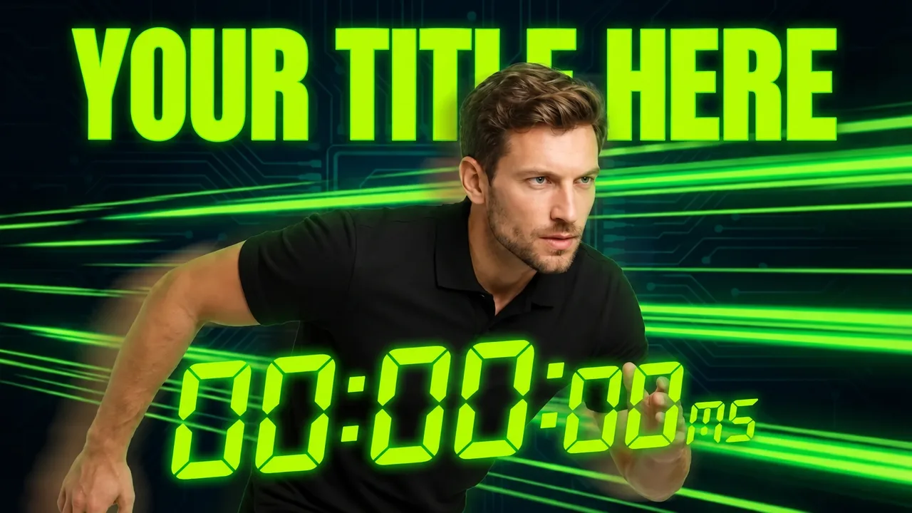 gaming thumbnail example in the Speedrun style