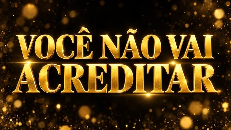 Texto dourado de luxo