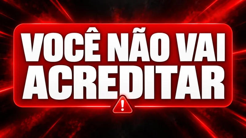 Texto vermelho de urgência