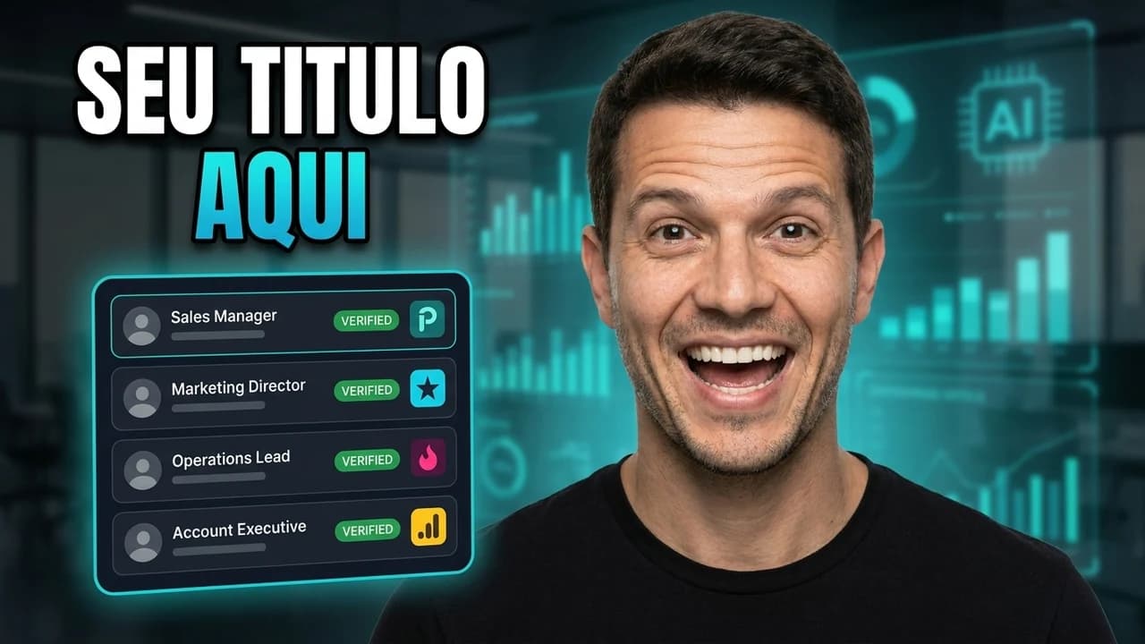 Exemplo de thumbnail de tecnologia no estilo Mockup de painel