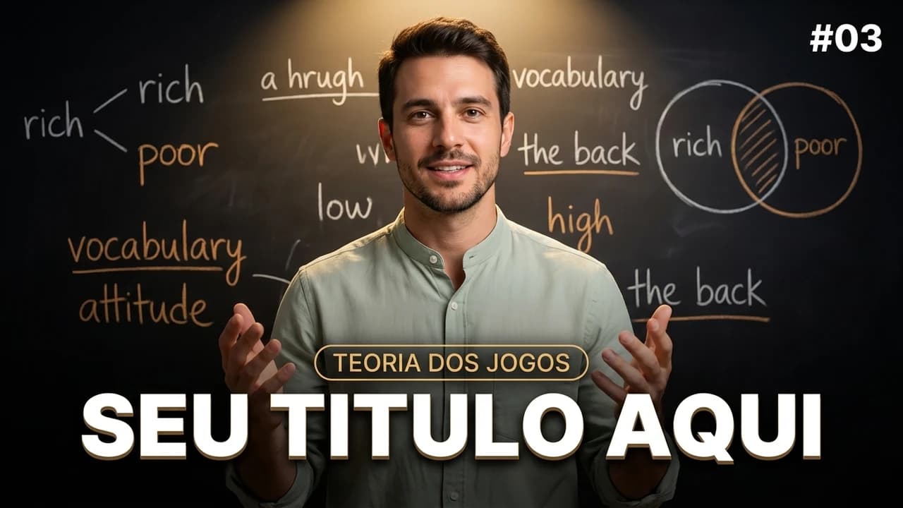 Exemplo de thumbnail de educação no estilo Masterclass