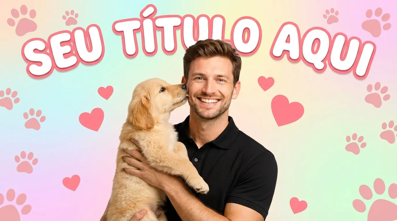 Exemplo de thumbnail de canal infantil no estilo Pets
